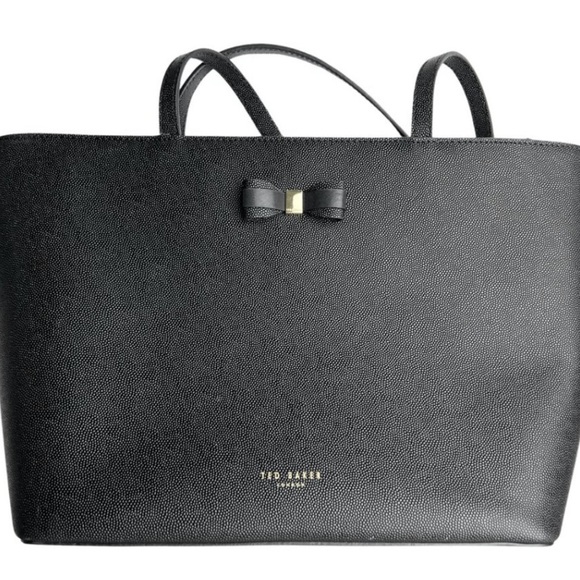 Ted Baker Handbags - NWT Ted Baker ‘Aveeda’ Tote Handbag. Black leather with signature bow.